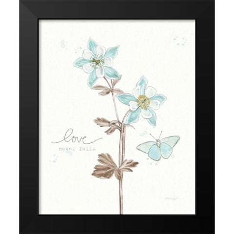 Bits of Blue IV Black Modern Wood Framed Art Print by Pertiet, Katie