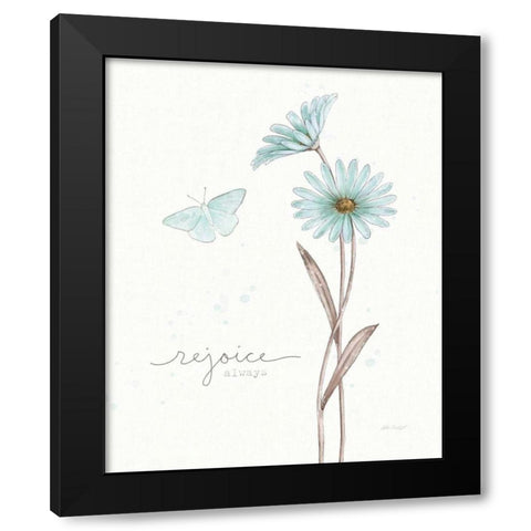 Bits of Blue V Black Modern Wood Framed Art Print by Pertiet, Katie