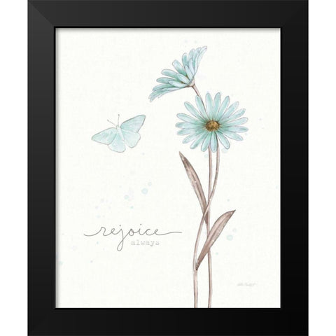 Bits of Blue V Black Modern Wood Framed Art Print by Pertiet, Katie