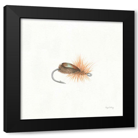 Gone Fishin II Black Modern Wood Framed Art Print by DeNeige, Elyse