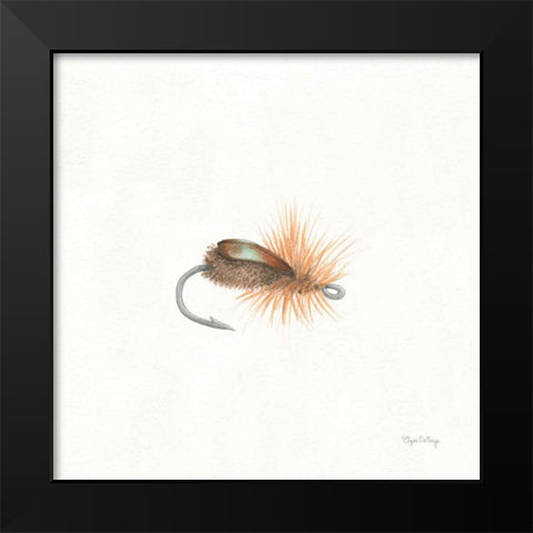 Gone Fishin II Black Modern Wood Framed Art Print by DeNeige, Elyse