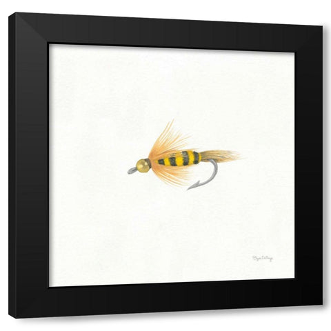 Gone Fishin VII Black Modern Wood Framed Art Print by DeNeige, Elyse