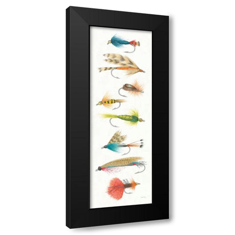 Gone Fishin X Black Modern Wood Framed Art Print with Double Matting by DeNeige, Elyse
