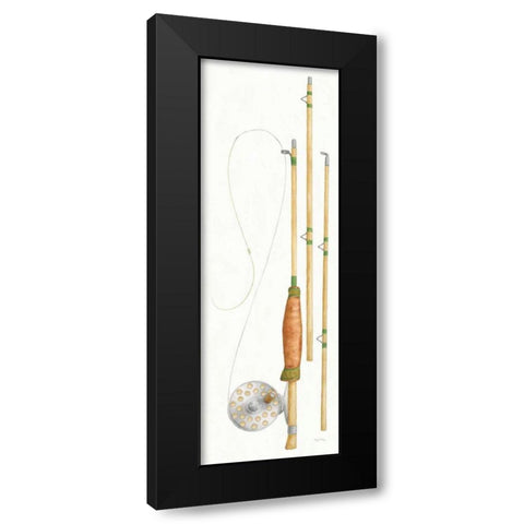 Gone Fishin XI Black Modern Wood Framed Art Print by DeNeige, Elyse