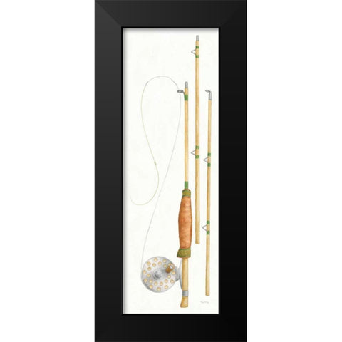 Gone Fishin XI Black Modern Wood Framed Art Print by DeNeige, Elyse