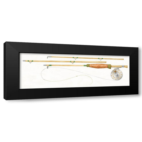 Gone Fishin XIII Black Modern Wood Framed Art Print with Double Matting by Wild Apple Portfolio