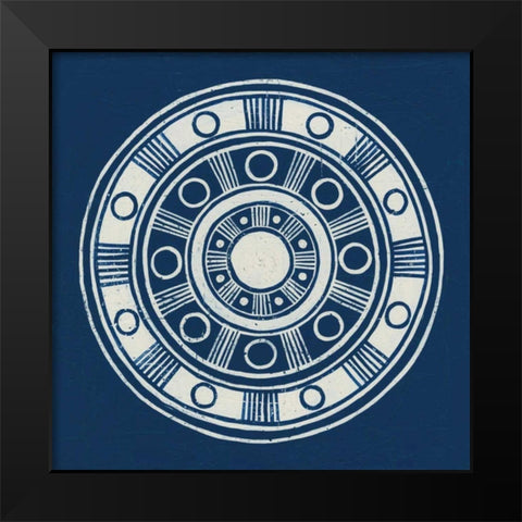 Seville II Dark Blue FB Black Modern Wood Framed Art Print by Lovell, Kathrine