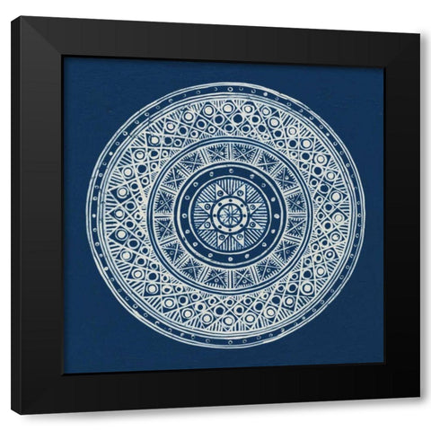 Seville IV Dark Blue FB Black Modern Wood Framed Art Print with Double Matting by Lovell, Kathrine