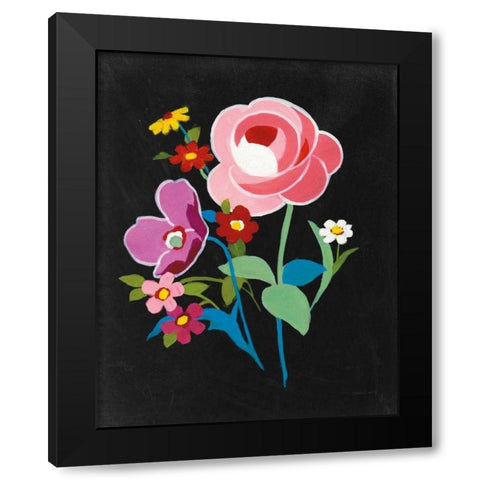 Alpine Bouquet I Black Modern Wood Framed Art Print with Double Matting by Nai, Danhui