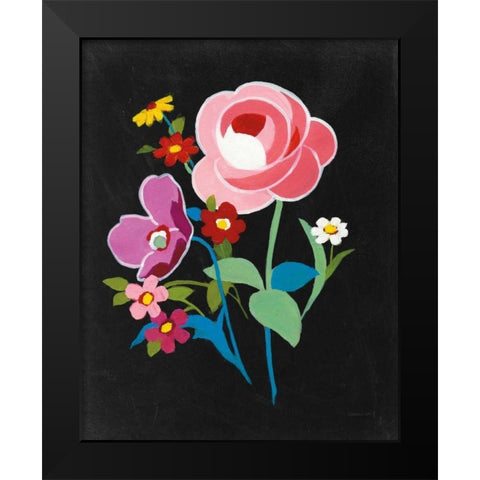 Alpine Bouquet I Black Modern Wood Framed Art Print by Nai, Danhui