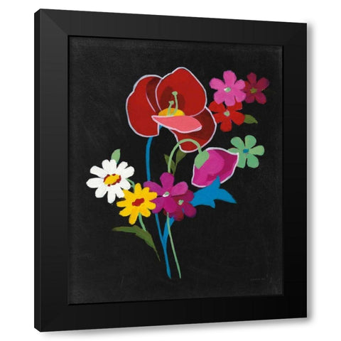 Alpine Bouquet II Black Modern Wood Framed Art Print with Double Matting by Nai, Danhui