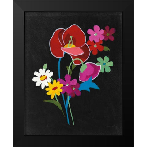 Alpine Bouquet II Black Modern Wood Framed Art Print by Nai, Danhui