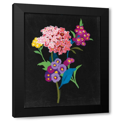 Alpine Bouquet III Black Modern Wood Framed Art Print with Double Matting by Nai, Danhui