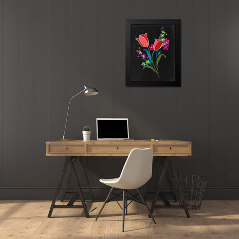 Alpine Bouquet IV Black Modern Wood Framed Art Print by Nai, Danhui