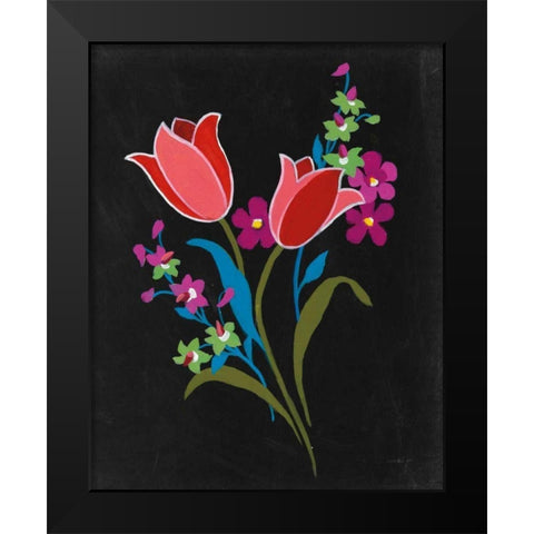 Alpine Bouquet IV Black Modern Wood Framed Art Print by Nai, Danhui