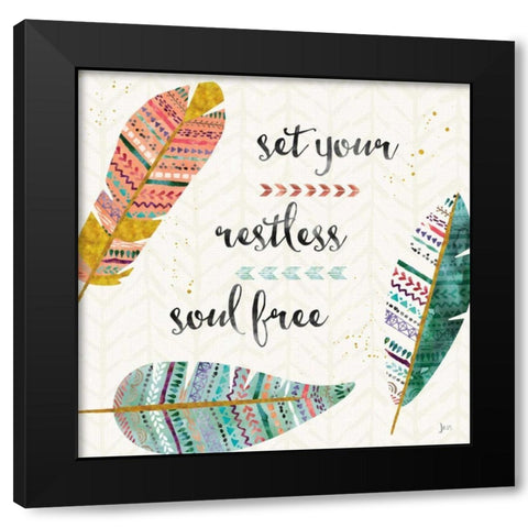 Light as a Feather II Black Modern Wood Framed Art Print by Aiken, Jess