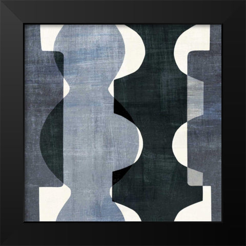 Geometric Deco I BW Black Modern Wood Framed Art Print by Wild Apple Portfolio