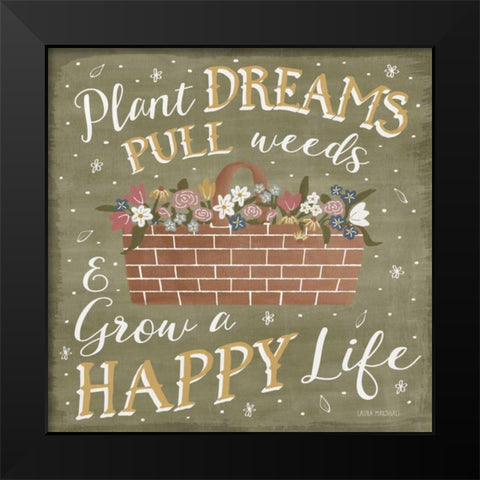 Blooming Garden V Black Modern Wood Framed Art Print by Marshall, Laura