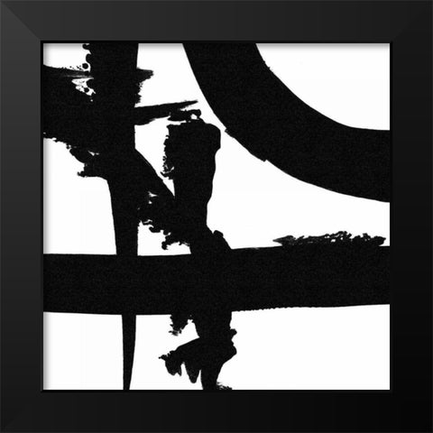 Crossing Paths II Black Modern Wood Framed Art Print by Adams, Sarah