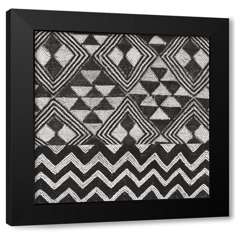 Kuba Cloth Mat II Crop BW Black Modern Wood Framed Art Print with Double Matting by Wild Apple Portfolio