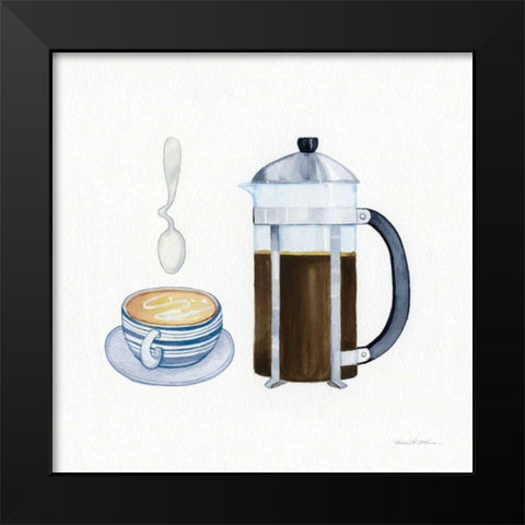 Coffee Break VIII Black Modern Wood Framed Art Print by McKenna, Kathleen Parr