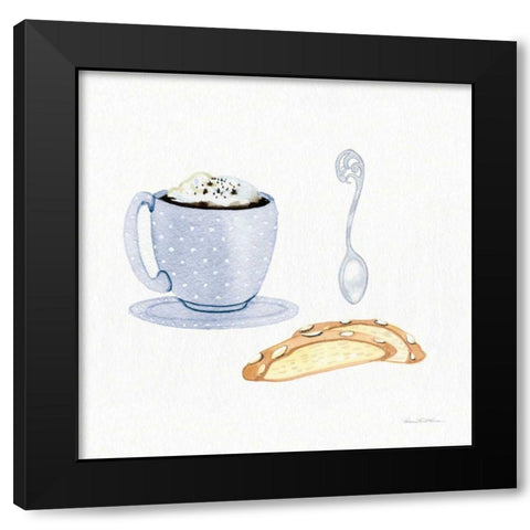 Coffee Break IX Black Modern Wood Framed Art Print with Double Matting by McKenna, Kathleen Parr