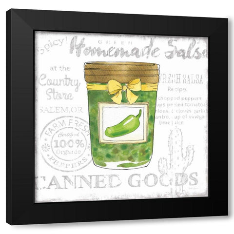 Canning Kitchen III Black Modern Wood Framed Art Print with Double Matting by Grove, Beth