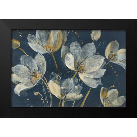 Translucent Garden Black Modern Wood Framed Art Print by Hristova, Albena