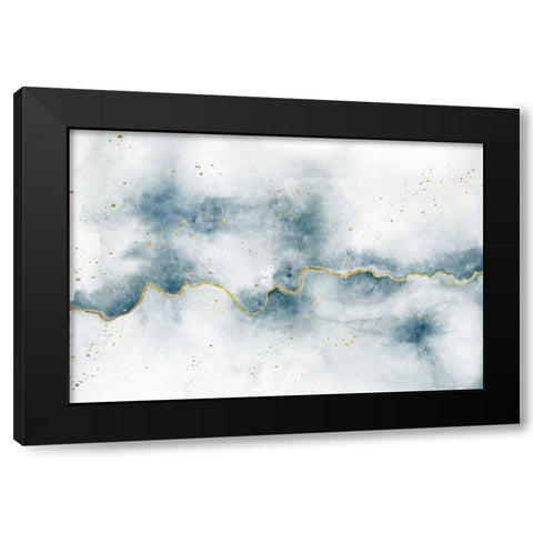 Flow with Gold Black Modern Wood Framed Art Print by Marshall, Laura