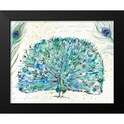Peacock Garden IX Purple Black Modern Wood Framed Art Print by Tavoletti, Anne
