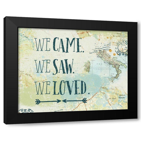 Map Sentiments III v2 Black Modern Wood Framed Art Print by Pertiet, Katie