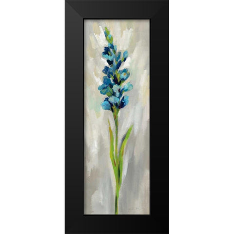 Single Stem Flower I Black Modern Wood Framed Art Print by Vassileva, Silvia