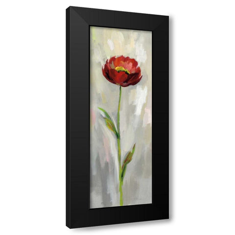 Single Stem Flower II Black Modern Wood Framed Art Print with Double Matting by Vassileva, Silvia