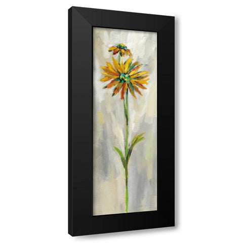 Single Stem Flower III Black Modern Wood Framed Art Print by Vassileva, Silvia