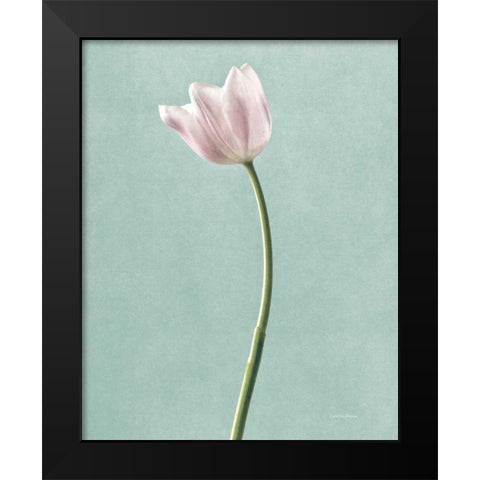 Light Tulips I Harbor Gray Black Modern Wood Framed Art Print by Van Swearingen, Debra