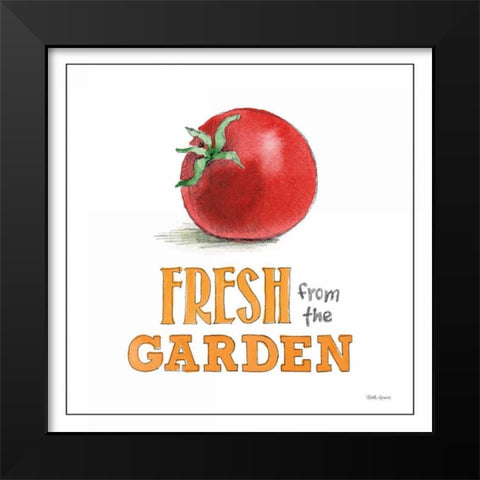 Fresh From the Garden V No Border Sq Black Modern Wood Framed Art Print by Grove, Beth