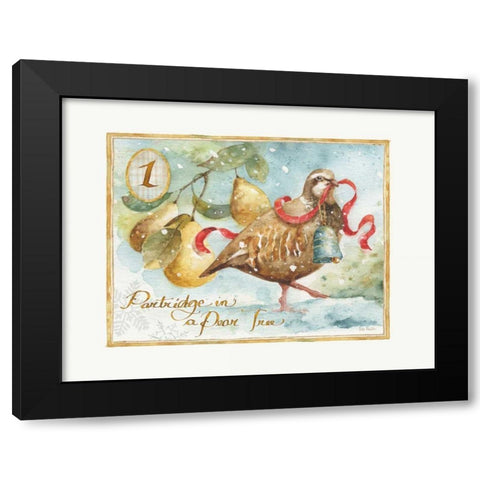 12 Days of Christmas I Black Modern Wood Framed Art Print by Audit, Lisa