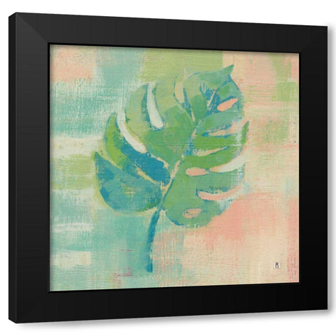 Beach Cove Leaves I Black Modern Wood Framed Art Print with Double Matting by Studio Mousseau