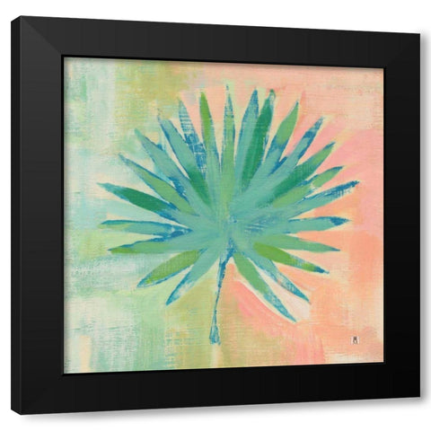 Beach Cove Leaves II Black Modern Wood Framed Art Print by Studio Mousseau