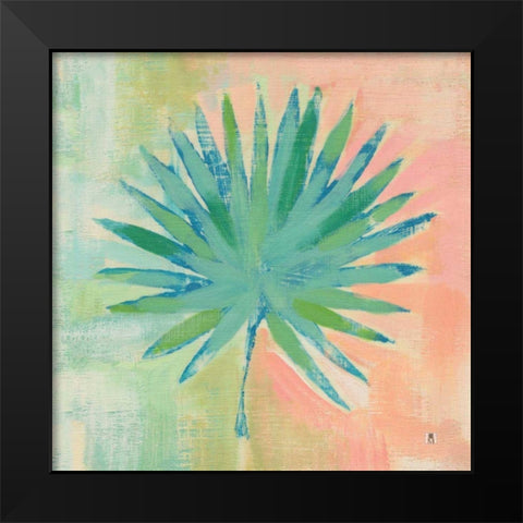 Beach Cove Leaves II Black Modern Wood Framed Art Print by Studio Mousseau
