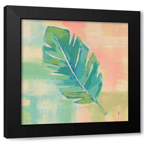 Beach Cove Leaves III Black Modern Wood Framed Art Print by Studio Mousseau