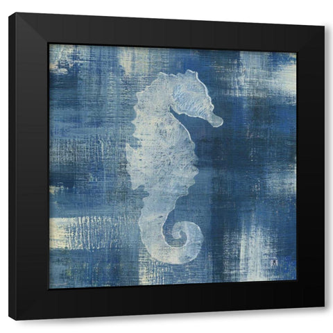 Batik Seas I Black Modern Wood Framed Art Print by Studio Mousseau