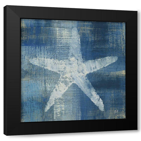 Batik Seas II Black Modern Wood Framed Art Print with Double Matting by Studio Mousseau