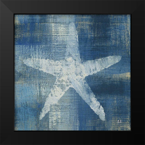 Batik Seas II Black Modern Wood Framed Art Print by Studio Mousseau