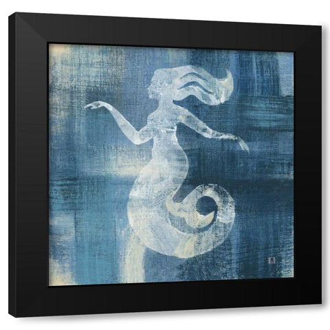 Batik Seas IV Black Modern Wood Framed Art Print with Double Matting by Studio Mousseau