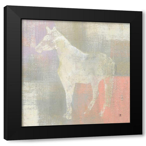 Dusk Pony Black Modern Wood Framed Art Print by Studio Mousseau