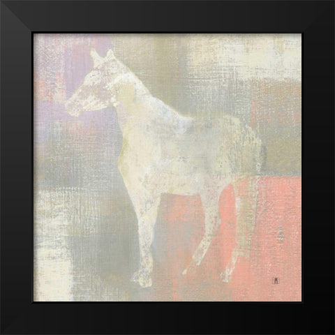 Dusk Pony Black Modern Wood Framed Art Print by Studio Mousseau
