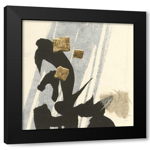 Collage IX Black Modern Wood Framed Art Print with Double Matting by Paschke, Chris