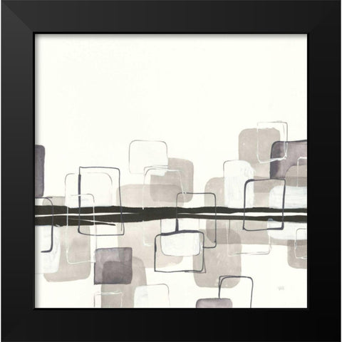 Placid Boxes II Black Modern Wood Framed Art Print by Paschke, Chris