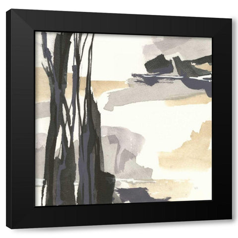 Placid III Black Modern Wood Framed Art Print by Paschke, Chris